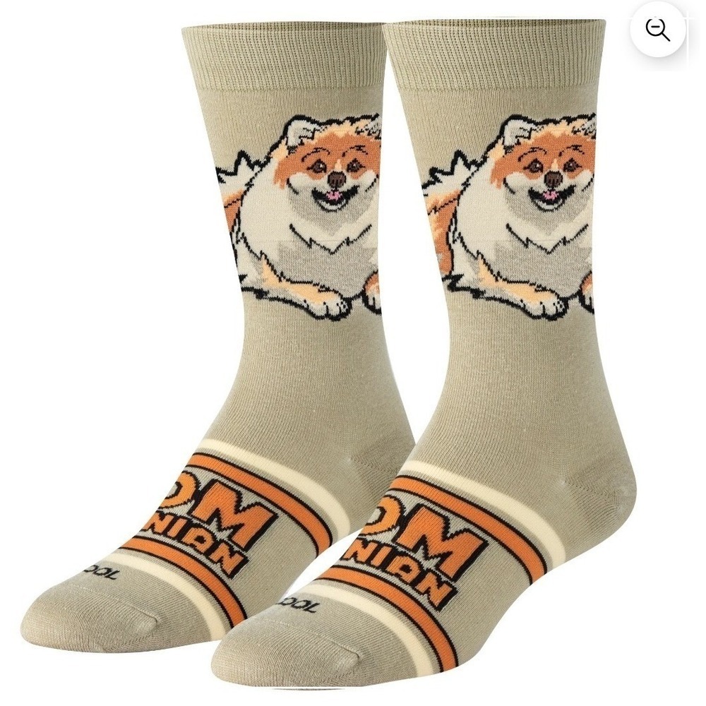Pomeranian Dog Novelty Crew Socks New